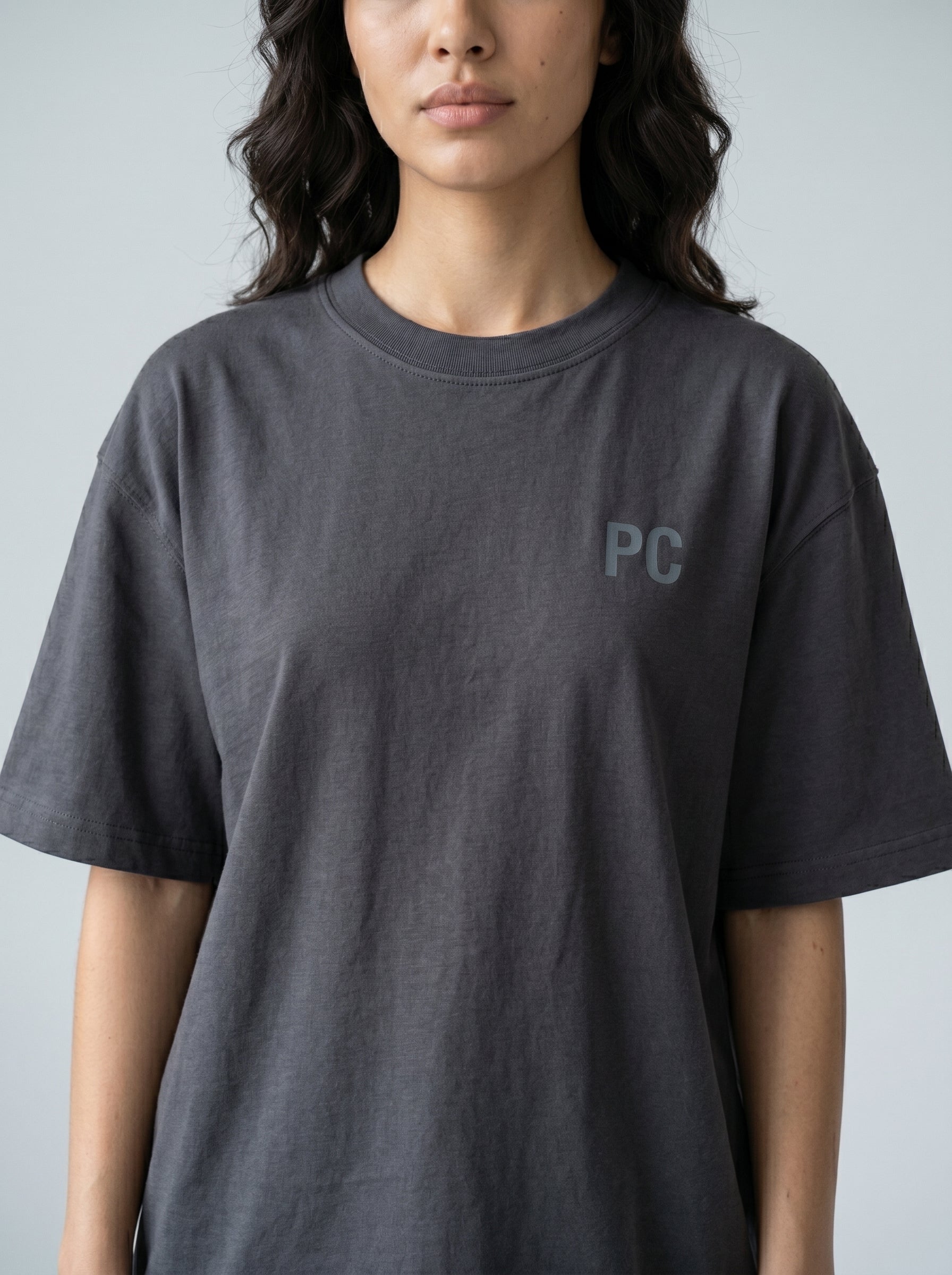 PC Oversized Street Tee – Charcoal