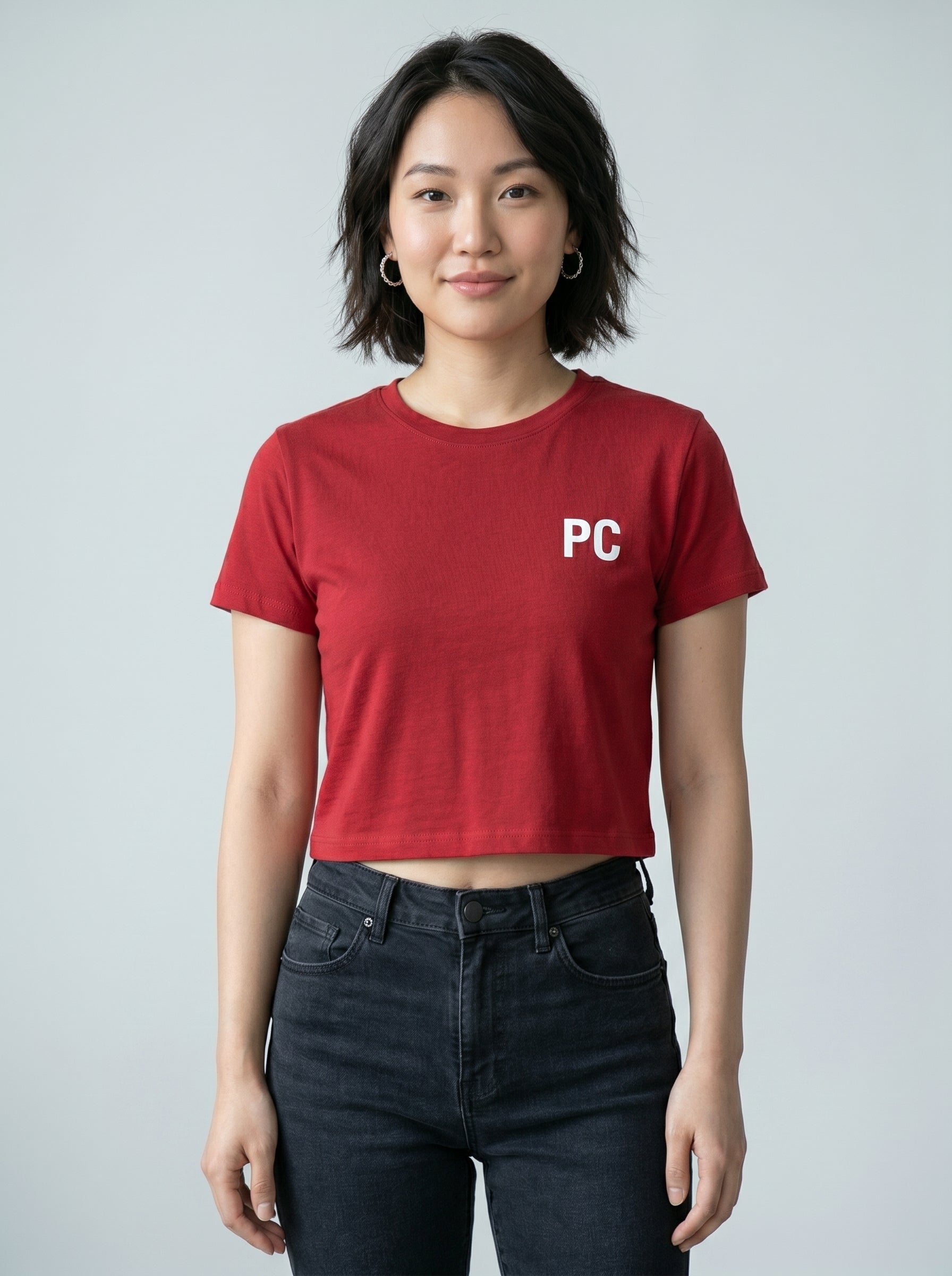 PC Women’s Cropped Tee – Red